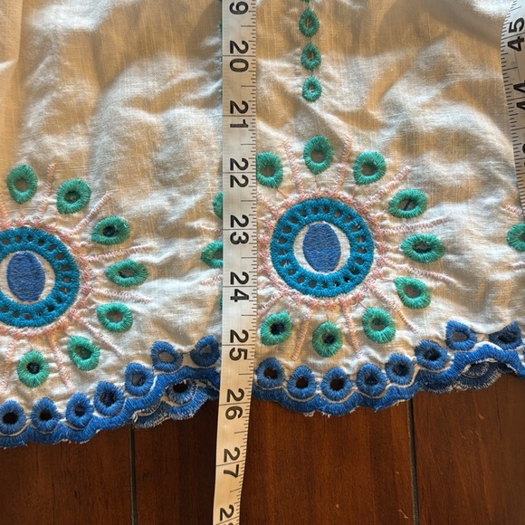 Talbots Plus Woman’s Linen Blend Embroidered Women's Top - Picture 8 of 10